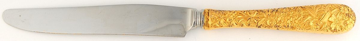 Repousse-Gold Vermeil (Sterling) New French Hollow Knife with Bolster by Kirk Stieff-1