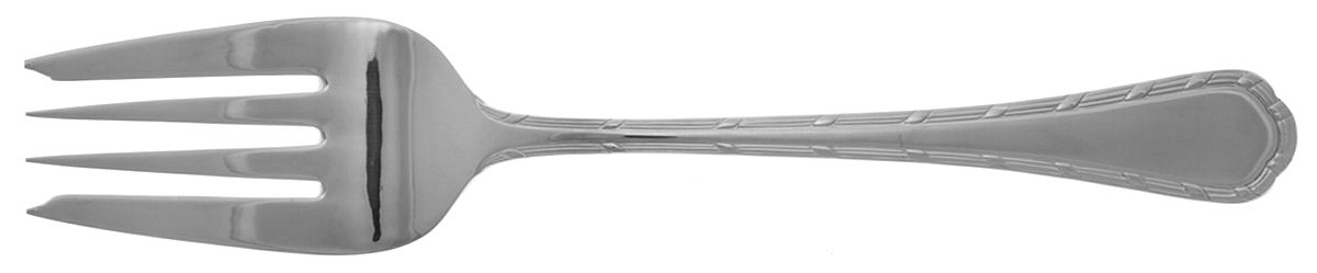 Ribbon Reed (Stainless) Medium Solid Cold Meat Serving Fork by Kirk Stieff-1