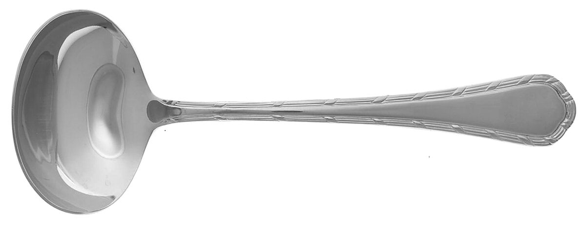 Ribbon Reed (Stainless) Solid Gravy Ladle by Kirk Stieff-1