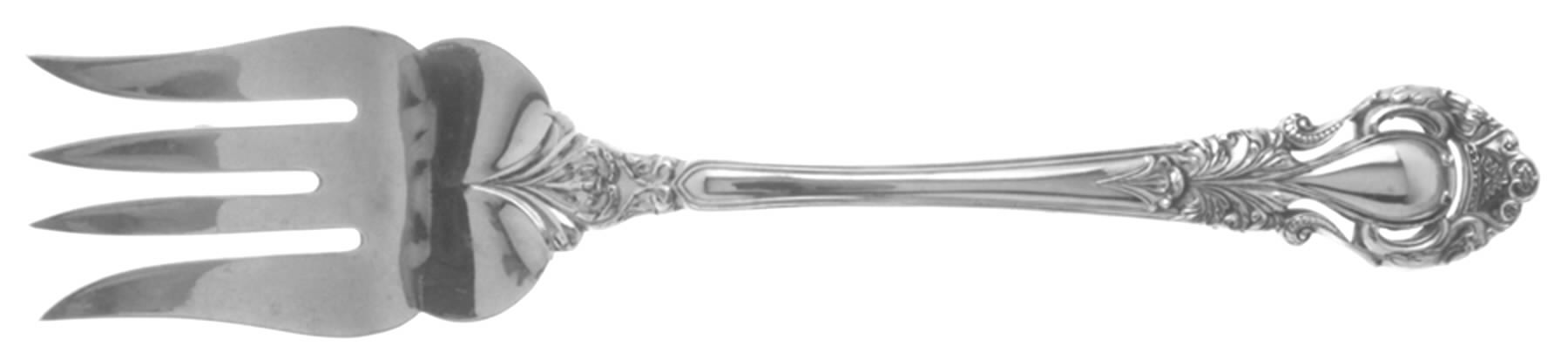 Royal Dynasty (Sterling, 1966) Medium Solid Cold Meat Serving Fork by Kirk Stieff-1