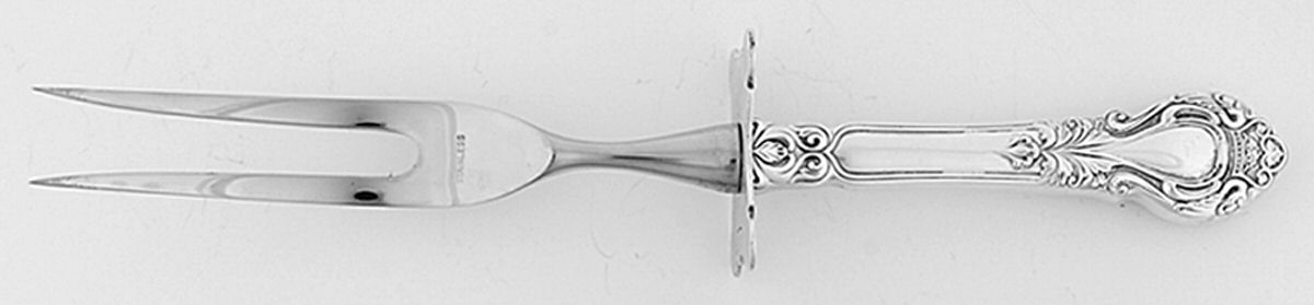 Royal Dynasty (Sterling, 1966) Small Carving Fork W/Sterling Guard by Kirk Stieff-1