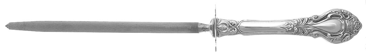Royal Dynasty (Sterling, 1966) Large Knife Sharpener-Steel Rod w/Sterling Guard by Kirk Stieff-1