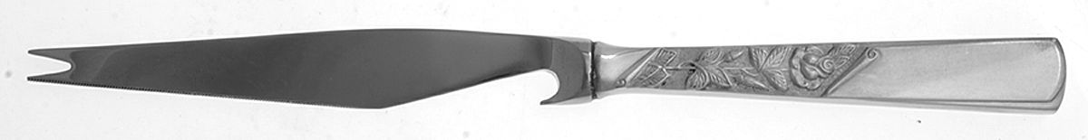 Rose Motif (Sterling, 1954, No Monograms) Hollow Handle Bar Knife by Kirk Stieff-1