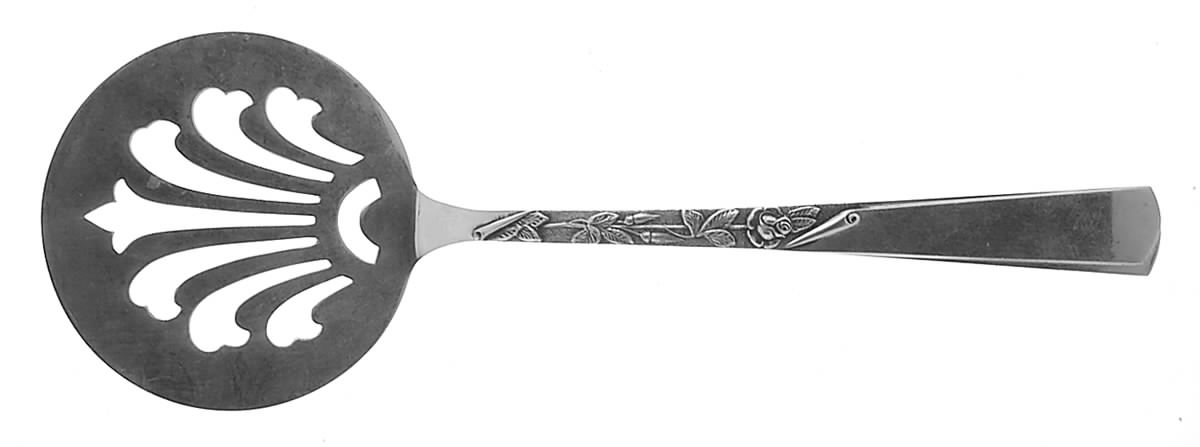 Rose Motif (Sterling, 1954, No Monograms) Tomato Server, Solid Piece by Kirk Stieff-1