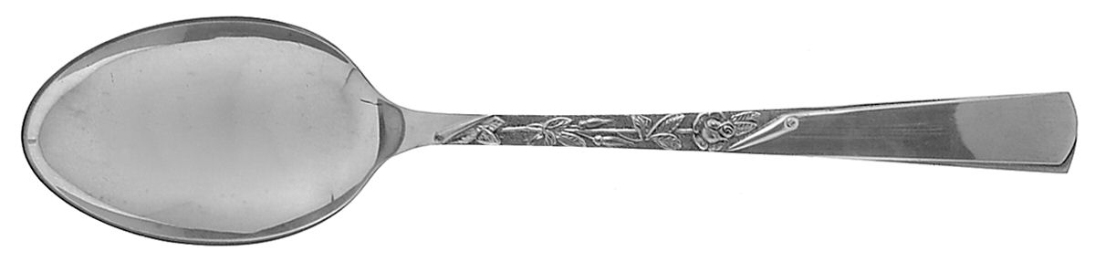 Rose Motif (Sterling, 1954, No Monograms) Tablespoon (Serving Spoon) by Kirk Stieff-1