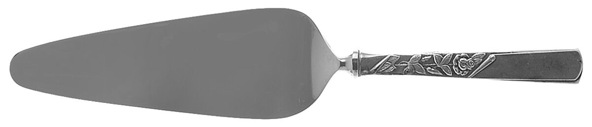 Rose Motif (Sterling, 1954, No Monograms) Pie Server with Stainless Blade by Kirk Stieff-1