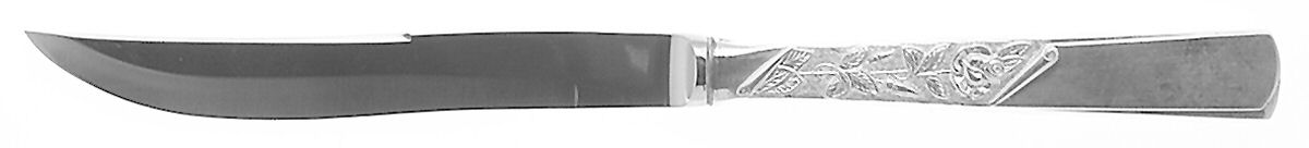 Rose Motif (Sterling, 1954, No Monograms) Individual Steak Knife Hollow Handle by Kirk Stieff-1
