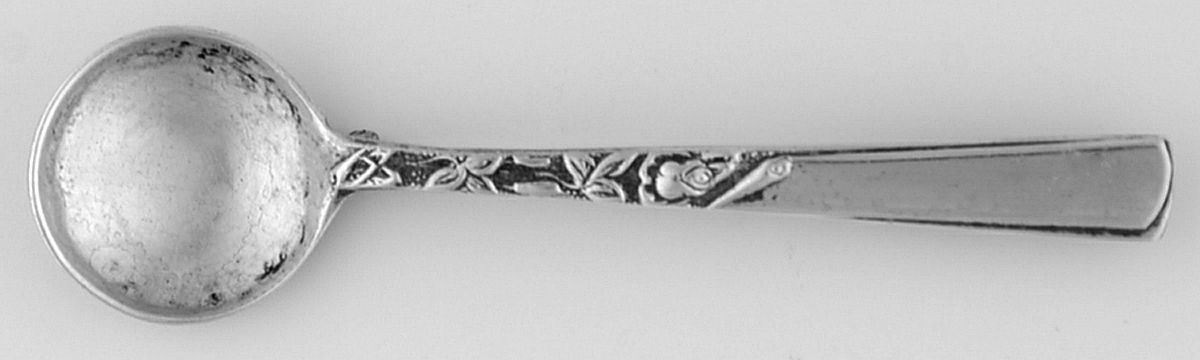 Rose Motif (Sterling, 1954, No Monograms) Lapel Pin by Kirk Stieff-1