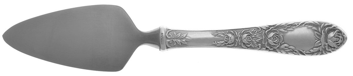 Rose (Sterling, 1937, No Monograms) Cheese Server with Stainless Blade HC by Kirk Stieff-1