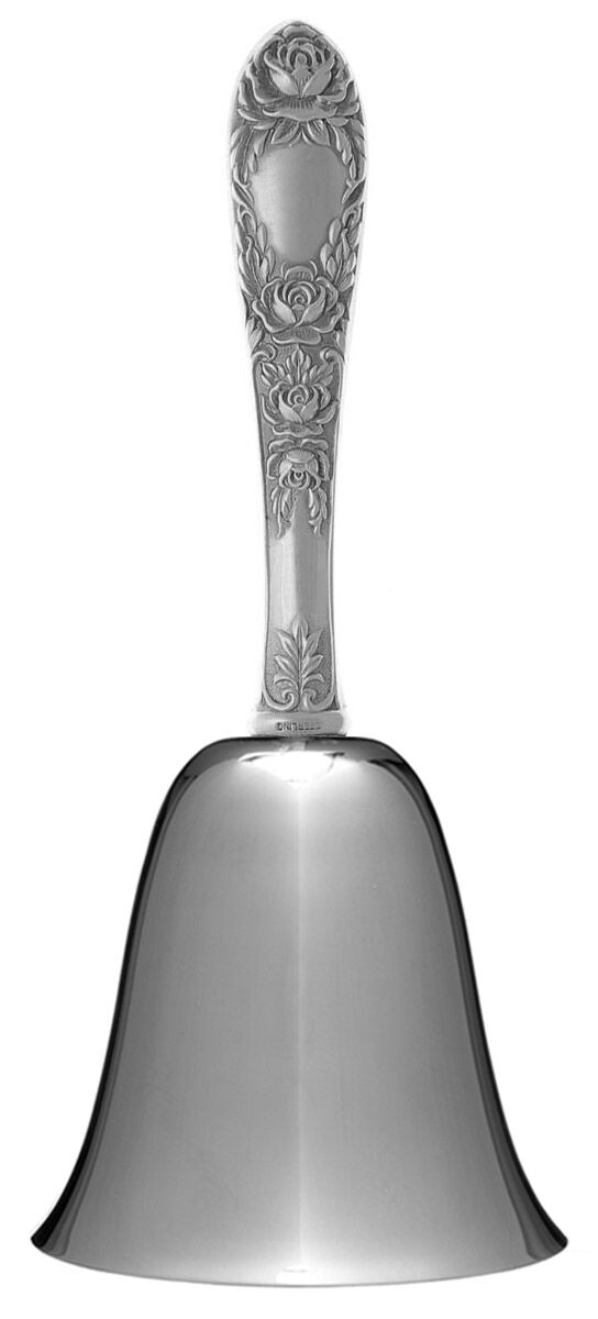 Rose (Sterling, 1937, No Monograms) Bell Large with Stainless Bowl HC by Kirk Stieff-1