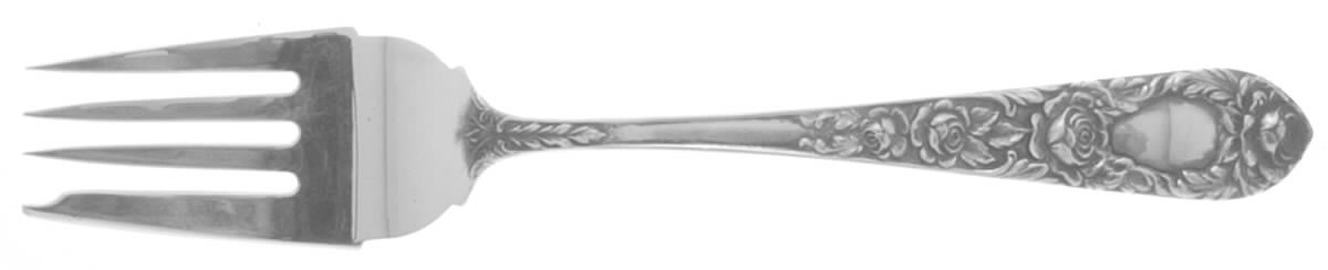 Rose (Sterling, 1937, No Monograms) Individual Salad Fork by Kirk Stieff-1