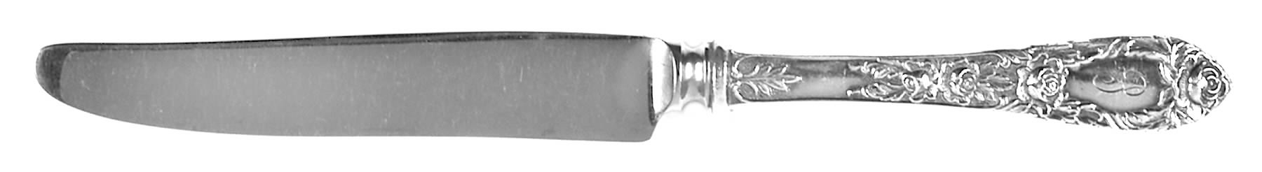 Rose (Sterling, 1937, No Monograms) New French Hollow Knife with Bolster by Kirk Stieff-1