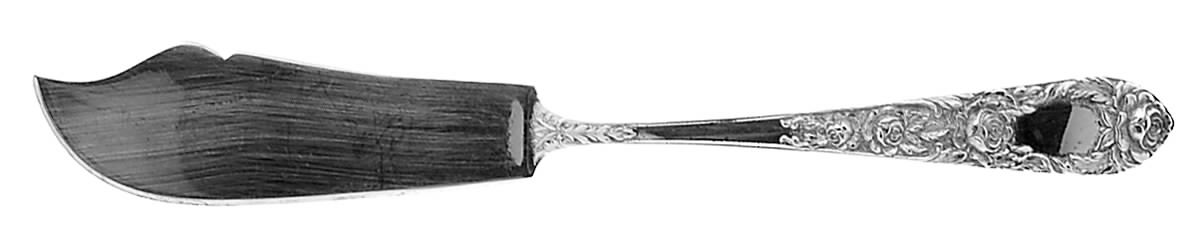 Rose (Sterling, 1937, No Monograms) Flat Handle Master Butter Knife by Kirk Stieff-1