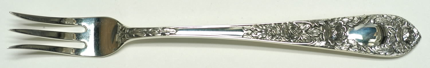 Rose (Sterling, 1937, No Monograms) Cocktail/Seafood Fork by Kirk Stieff-1