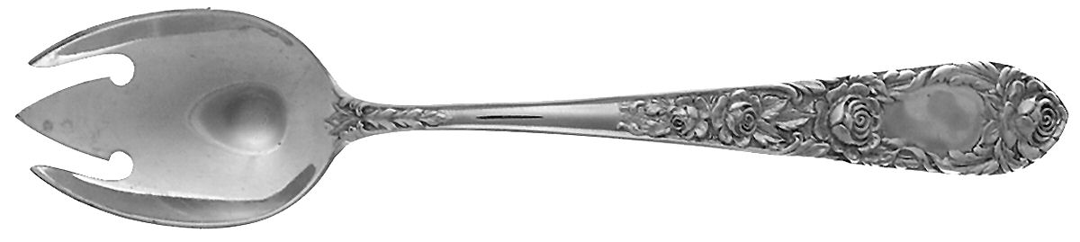 Rose (Sterling, 1937, No Monograms) Ice Cream Fork by Kirk Stieff-1