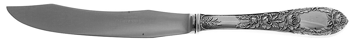 Rose (Sterling, 1937, No Monograms) Small Steak Carving Knife with Stainless Blade by Kirk Stieff-1