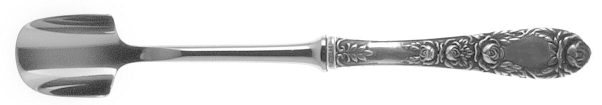 Rose (Sterling, 1937, No Monograms) Cheese Scoop with Stainless Scoop by Kirk Stieff-1