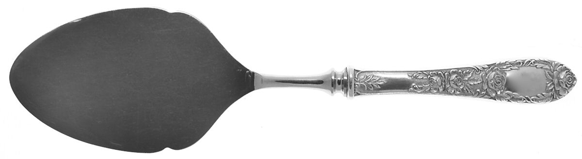 Rose (Sterling, 1937, No Monograms) Pastry Server with Stainless Blade by Kirk Stieff-1