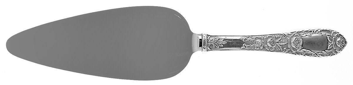 Rose (Sterling, 1937, No Monograms) Pie Server with Stainless Blade by Kirk Stieff-1
