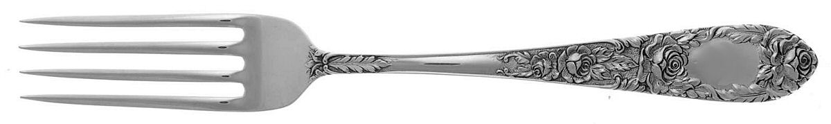 Rose (Sterling, 1937, No Monograms) Fork by Kirk Stieff-1