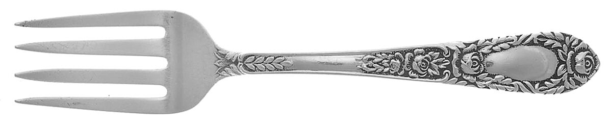 Rose (Sterling, 1937, No Monograms) Baby Fork by Kirk Stieff-1