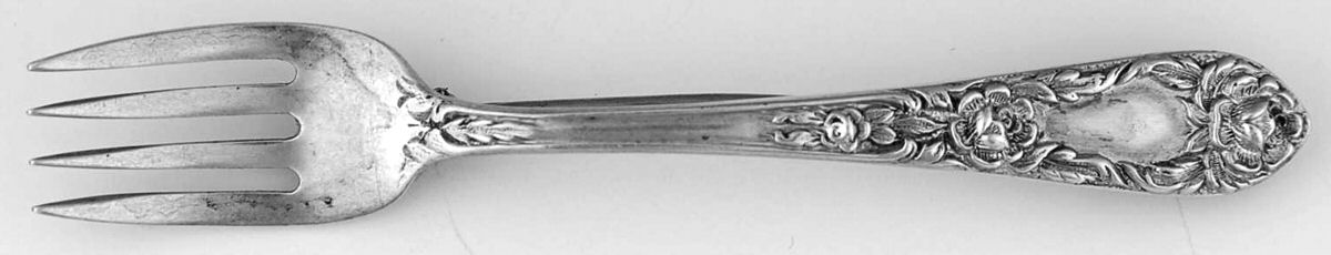 Rose (Sterling, 1937, No Monograms) Lapel Pin by Kirk Stieff-1