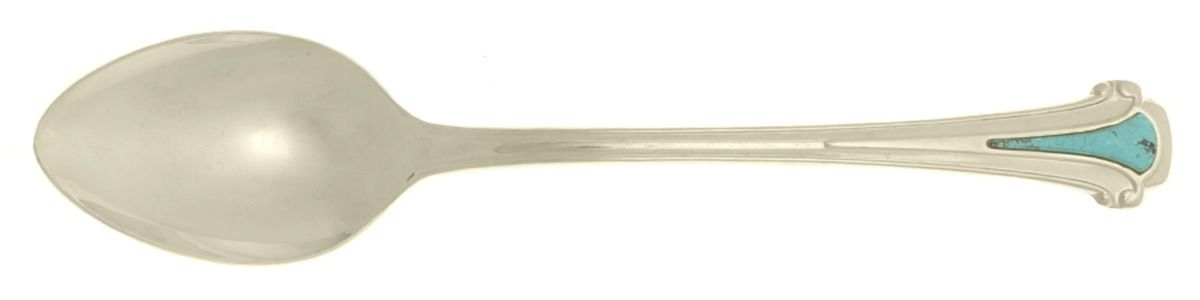 Royale Turquoise (Stainless) Place/Oval Soup Spoon by Kirk Stieff-1