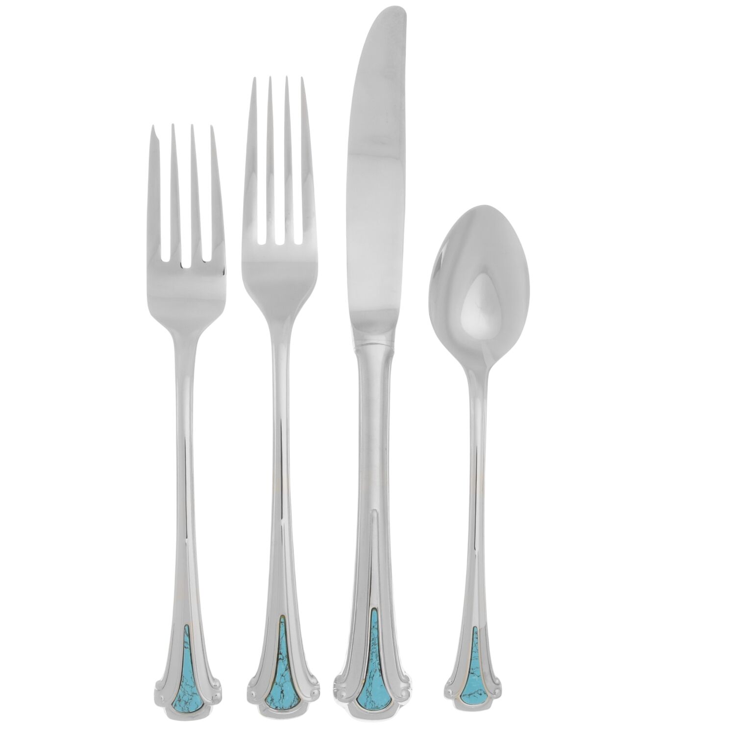 Royale Turquoise (Stainless) 4 Piece Place Setting by Kirk Stieff-1