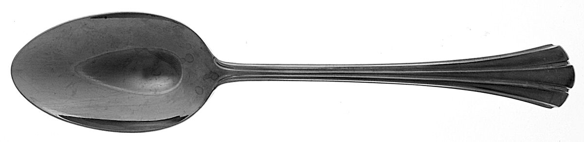 Satin Flutes (Stainless) Tablespoon (Serving Spoon) by Kirk Stieff-1