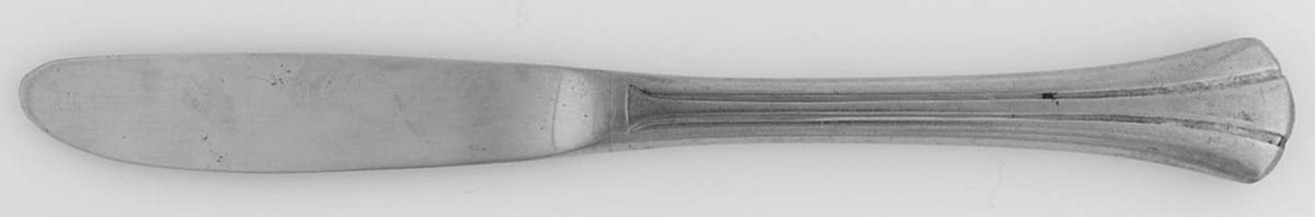Satin Flutes (Stainless) Modern Hollow Butter Spreader (Stainless) by Kirk Stieff-1