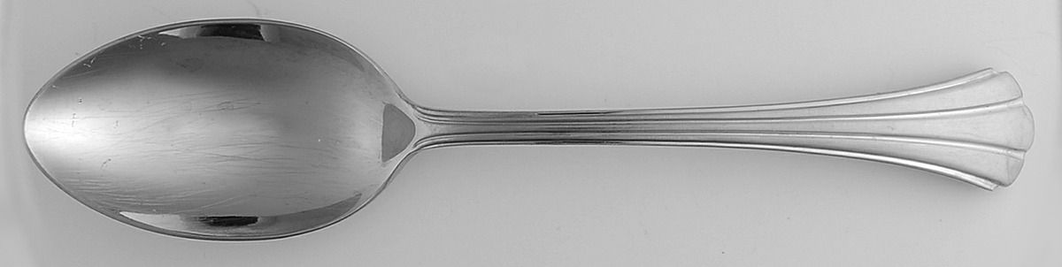 Satin Flutes (Stainless) Tablespoon (Serving Spoon) by Kirk Stieff-1