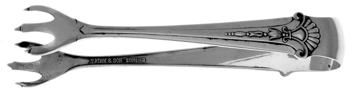 Severn-Worthington (Sterling, 1940) Bon Bon Tongs by Kirk Stieff-1