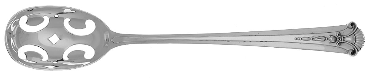 Severn-Worthington (Sterling, 1940) Pierced Bowl Short Handle Olive Spoon by Kirk Stieff-1