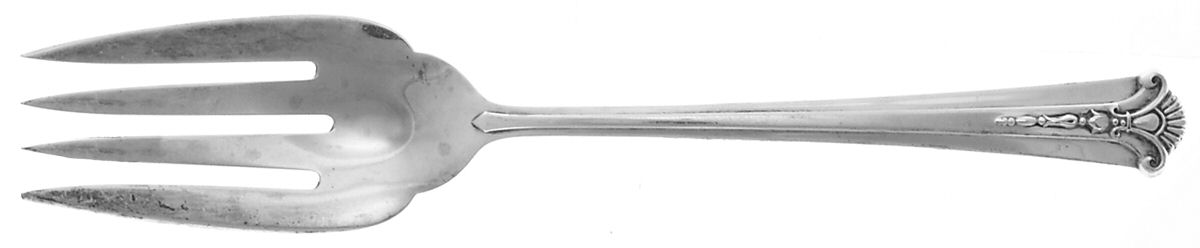 Severn-Worthington (Sterling, 1940) Small Solid Cold Meat Serving Fork by Kirk Stieff-1