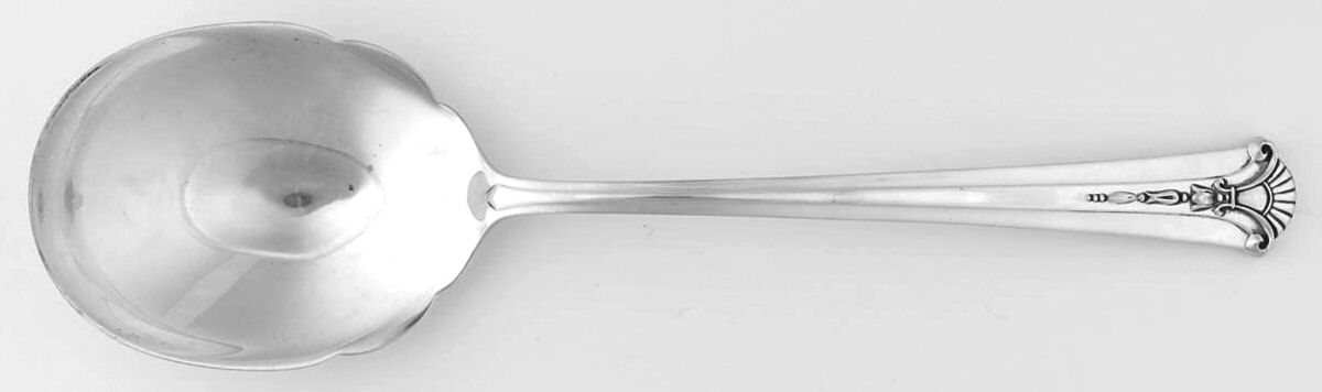 Severn-Worthington (Sterling, 1940) Solid Salad Serving Spoon by Kirk Stieff-1