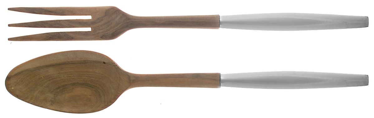 Signet (Sterling, 1958) Wooden Bowl 2-Piece Salad Set by Kirk Stieff-1
