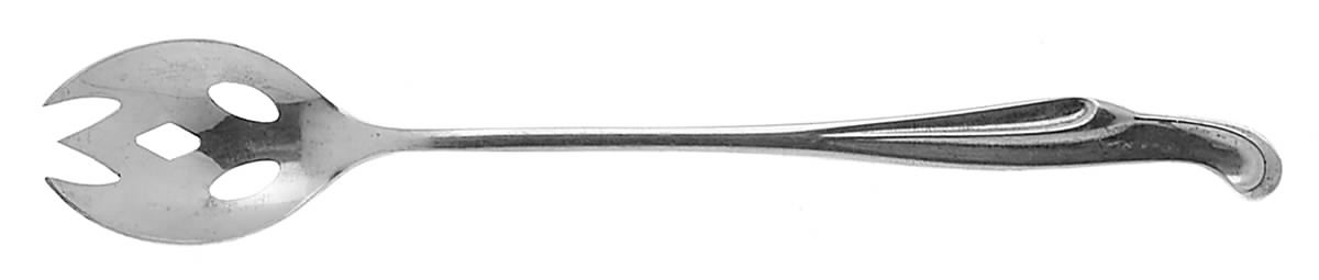 Silver Surf (Sterling, 1956) Pierced Bowl Short Handle Olive Spoon by Kirk Stieff-1