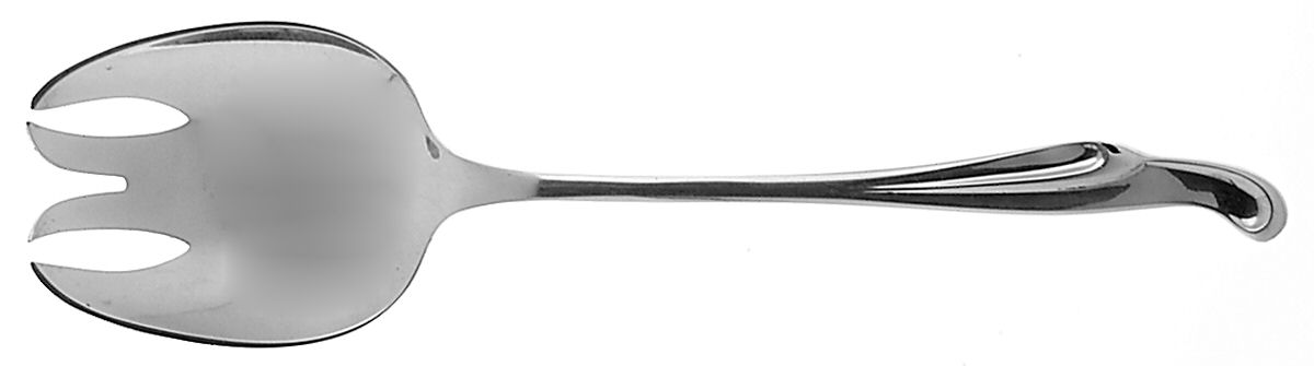 Silver Surf (Sterling, 1956) Solid Salad Serving Fork by Kirk Stieff-1