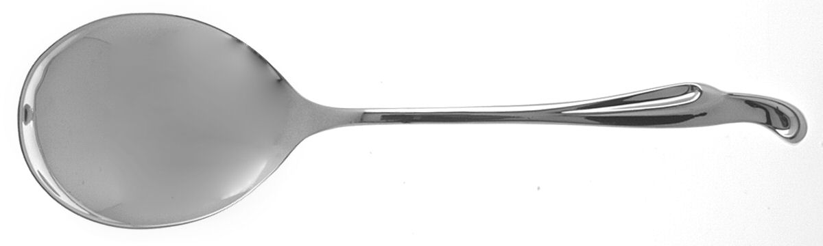 Silver Surf (Sterling, 1956) Solid Smooth Casserole Spoon by Kirk Stieff-1