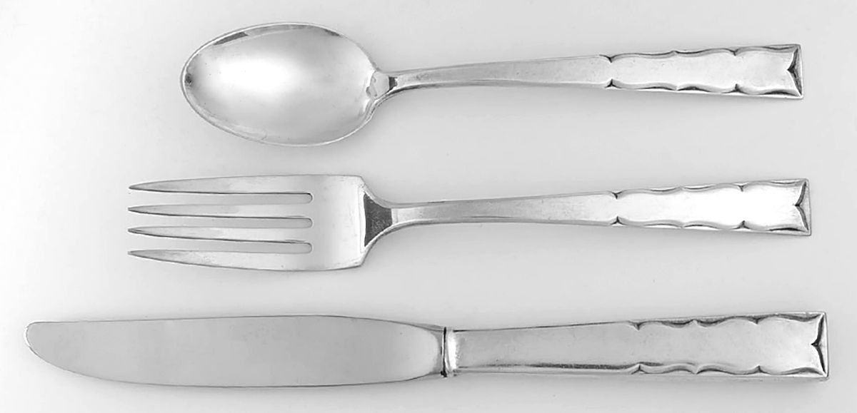 Skylark (Sterling, 1954) 3 Piece Youth Set (Knife, Fork & Spoon) by Kirk Stieff-1