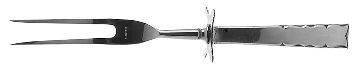 Skylark (Sterling, 1954) Large Stainless-Prong Roast Carving Fork by Kirk Stieff-1