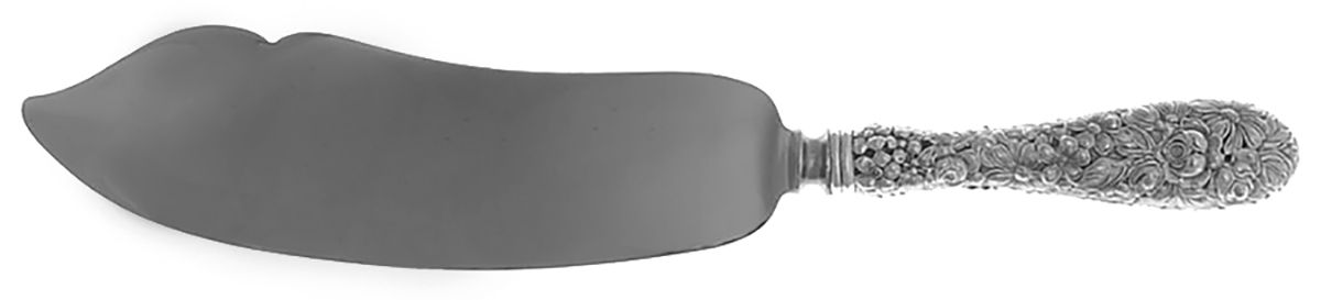 Stieff Rose (Sterling, 1892, No Monograms) Ice Cream Serving Knife with Stainless Blade by Kirk Stieff-1