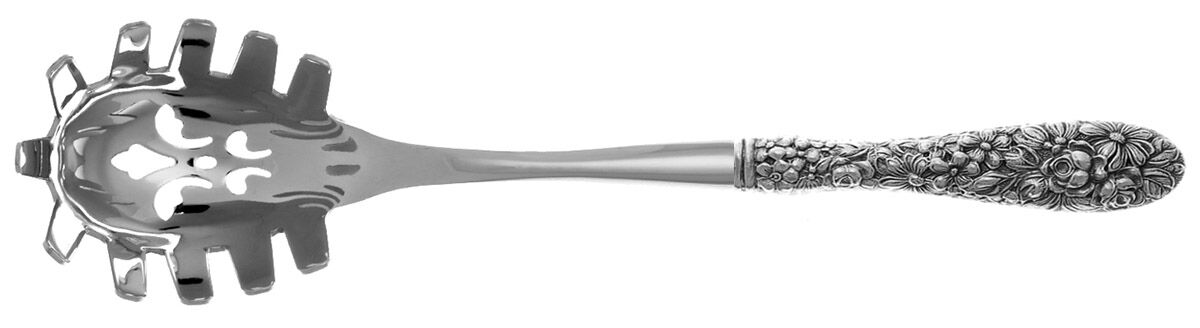 Stieff Rose (Sterling, 1892, No Monograms) Pasta Server with Stainless Bowl HC by Kirk Stieff-1