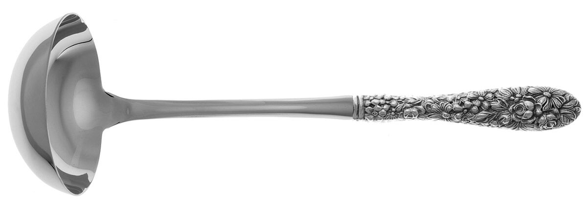 Stieff Rose (Sterling, 1892, No Monograms) Soup Ladle with Stainless Bowl HC by Kirk Stieff-1