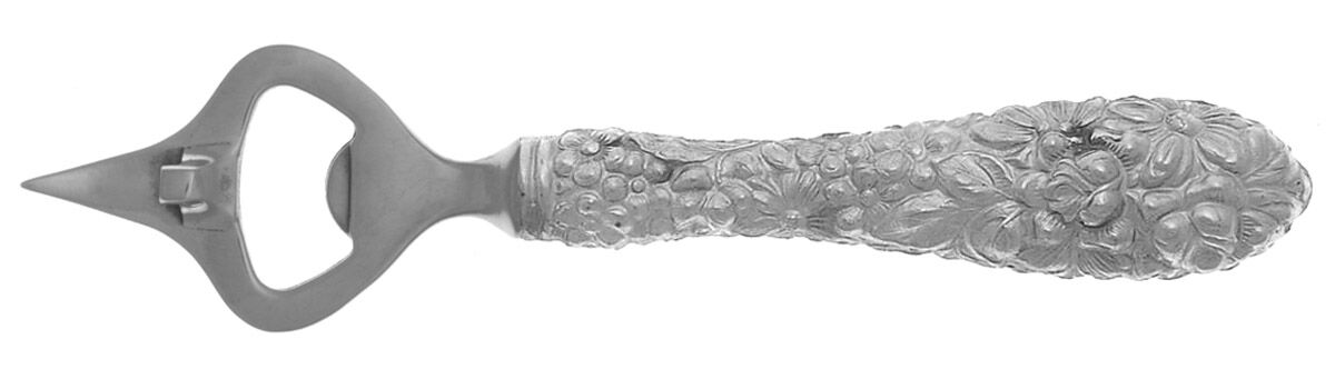 Stieff Rose (Sterling, 1892, No Monograms) Bottle/Can Opener with Stainless Bowl HC by Kirk Stieff-1