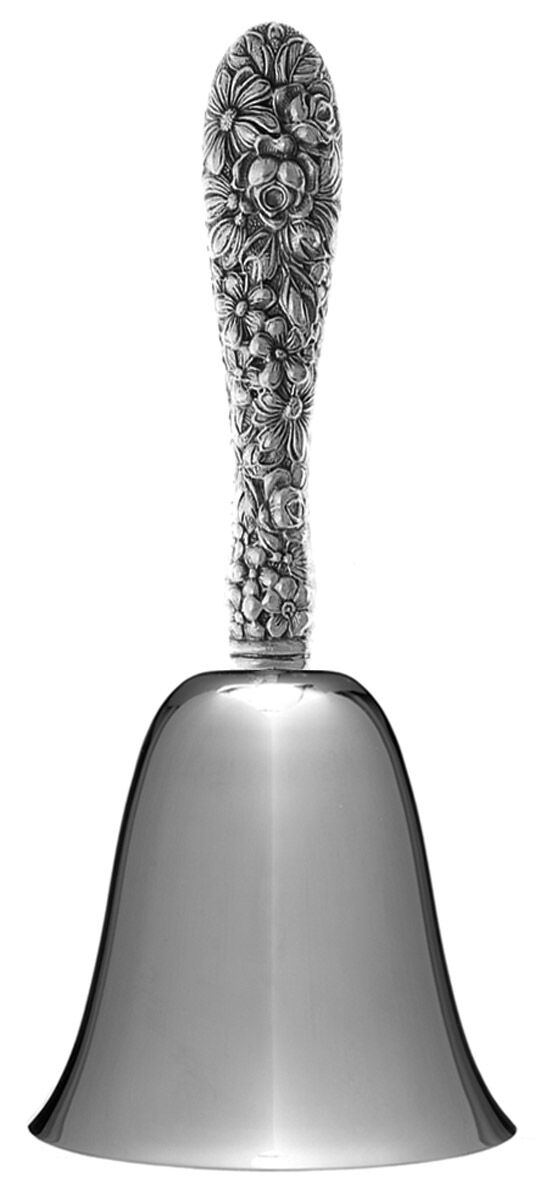 Stieff Rose (Sterling, 1892, No Monograms) Bell Large with Stainless Bowl HC by Kirk Stieff-1