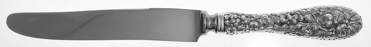 Stieff Rose (Sterling, 1892, No Monograms) Knife-New French/Hollow Full Repousse by Kirk Stieff-1