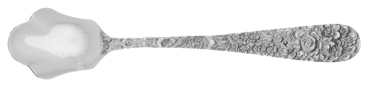 Stieff Rose (Sterling, 1892, No Monograms) Ice Cream Spoon Individual HC by Kirk Stieff-1