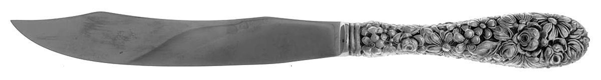 Stieff Rose (Sterling, 1892, No Monograms) Knife-Carving/Sm-Stn Bld/Steak by Kirk Stieff-1