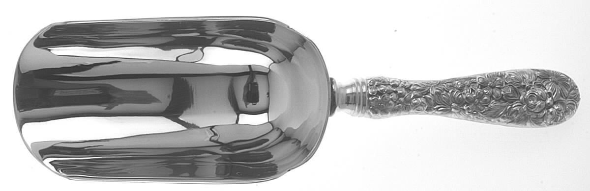 Stieff Rose (Sterling, 1892, No Monograms) Ice Scoop with Silverplate Bowl by Kirk Stieff-1